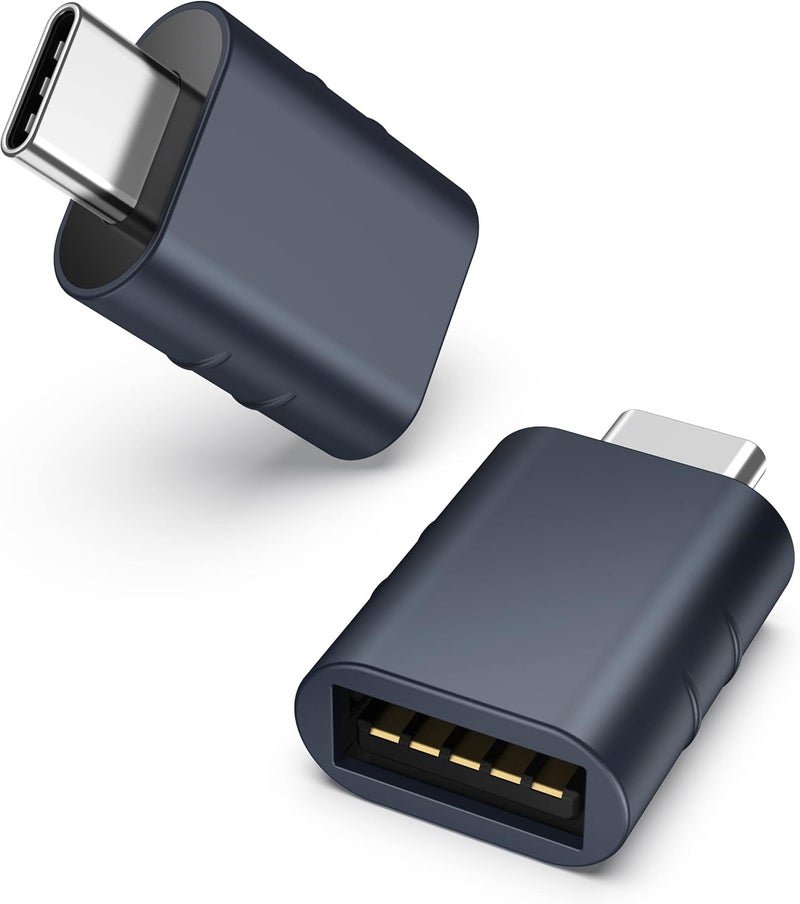 Syntech USB C to USB Adapter Pack of 2 USB C Male to USB3 Female Adapter Compatible with iPhone 17 Pro Max MacBook Pro Air 2024 iMac iPad mini Pro, Other Type C or Thunderbolt 4/3 Devices, Midnight - Image 1