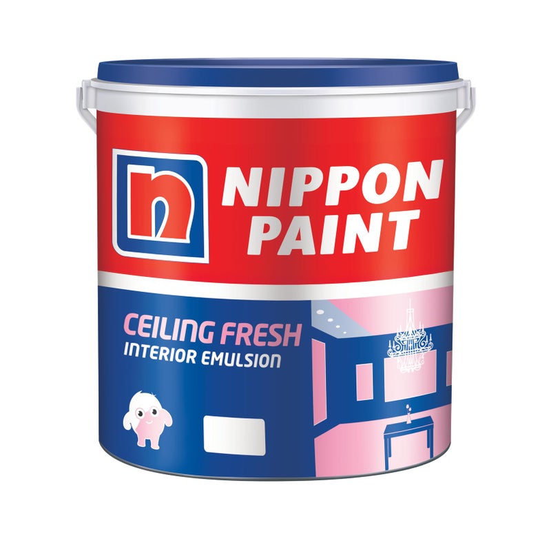 Nippon Paint Ceiling Interior Emulsion Paint(4L, White, Smooth Matt)-Low VOC, Excellent Hiding Safe for Kids-Superior Coverage, Blemish-Free Finish-For Living Room, Home Ceilings & Walls-4 Liter - Image 2