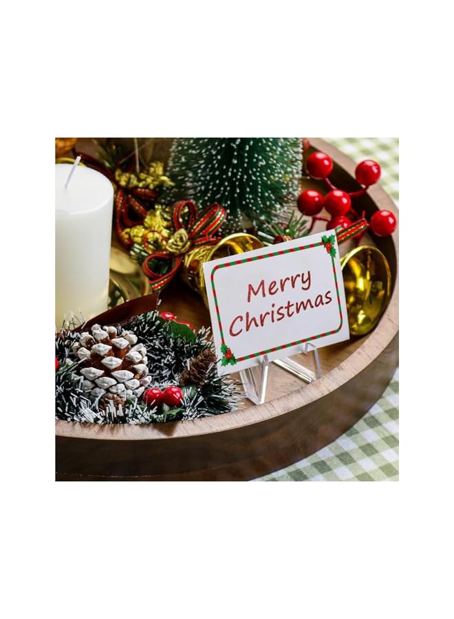 The Bros 10Pcs Acrylic Display Stands, Acrylic Clear Mini Easel Stands, for Display Pictures, Photo and and Artworks, 2 × 2 × 2.7In - Image 3