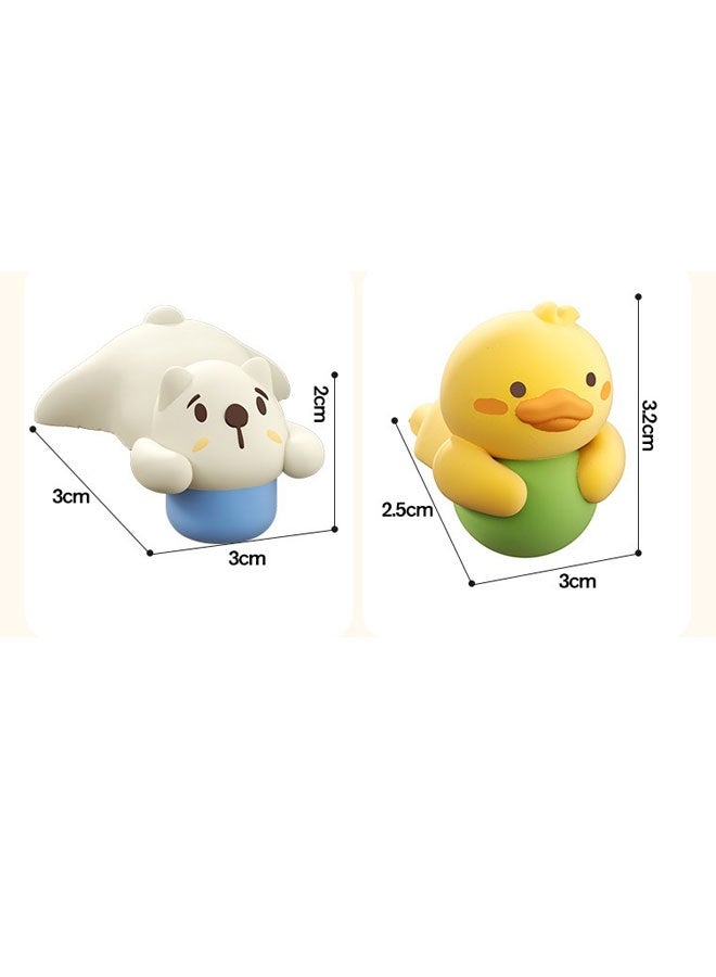 4PCs Bear-Shaped Baby Safety Corner Guards - Silicone Baby Proofing Protectors with Self-Adhesive Tape, Child Safety Edge Cushion for Furniture Sharp Corners - Image 4