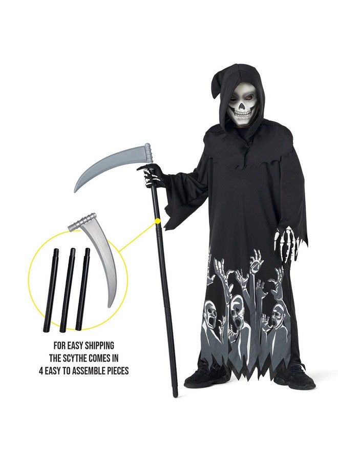 MORPH زي الموتى المتلألئ في الظلام لشخصية جريم ريبير للأطفال، زي هالوين مخيف للأولاد، مظهر جريم ريبير المرعب، 7-9 سنوات - Image 5