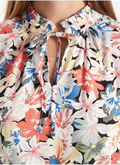 LC WAIKIKI Tie Neck Floral Women's Blouse  - Image 3