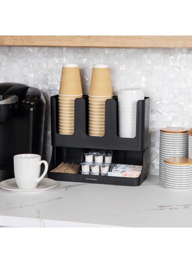 Mind Reader Flume 6 Compartment Condiment  Cups Organizer 13.5 x 4.30 x 12 UPRIGHT6BLK  - Image 2