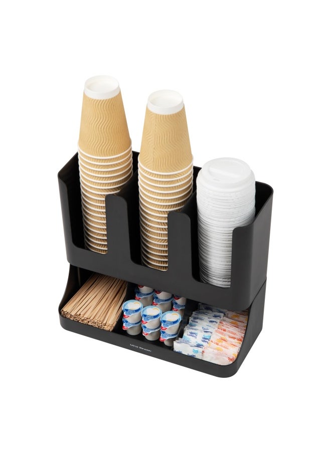 Mind Reader Flume 6 Compartment Condiment  Cups Organizer 13.5 x 4.30 x 12 UPRIGHT6BLK  - Image 5