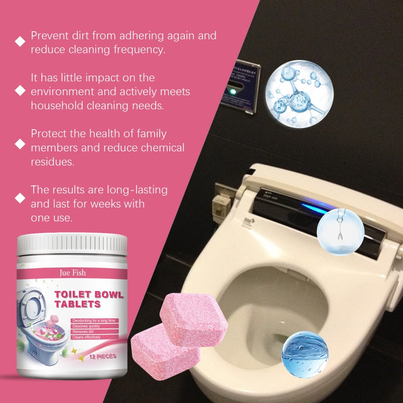 Jue Fish Toilet Cleaning Effervescent Tablets Household Toilet Toilet Odor Descaling Decontamination Toilet Cleaning - Image 5