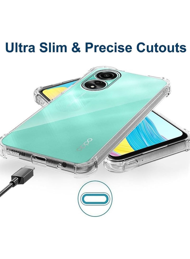 Techie جراب خلفي شفاف واقٍ لهاتف Oppo A58 مصنوع من مادة TPU مع حماية لعدسة الكاميرا - Image 4