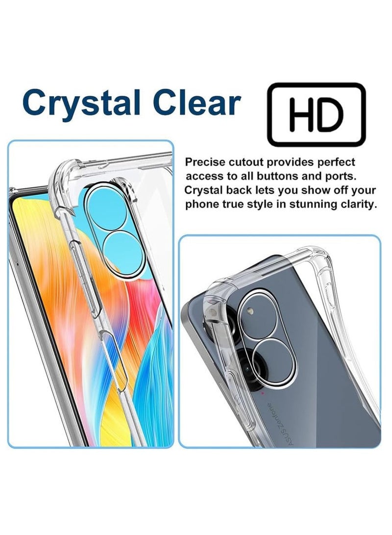 Techie جراب خلفي شفاف واقٍ لهاتف Oppo A58 مصنوع من مادة TPU مع حماية لعدسة الكاميرا - Image 5