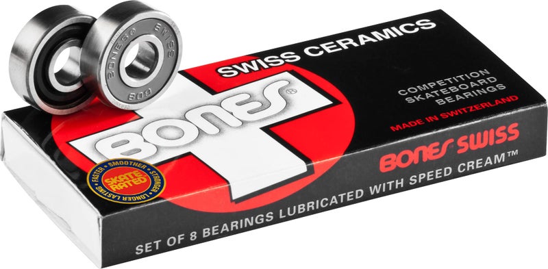 Bones Swiss Ceramic Skateboard Bearings 8 Pack - Image 1