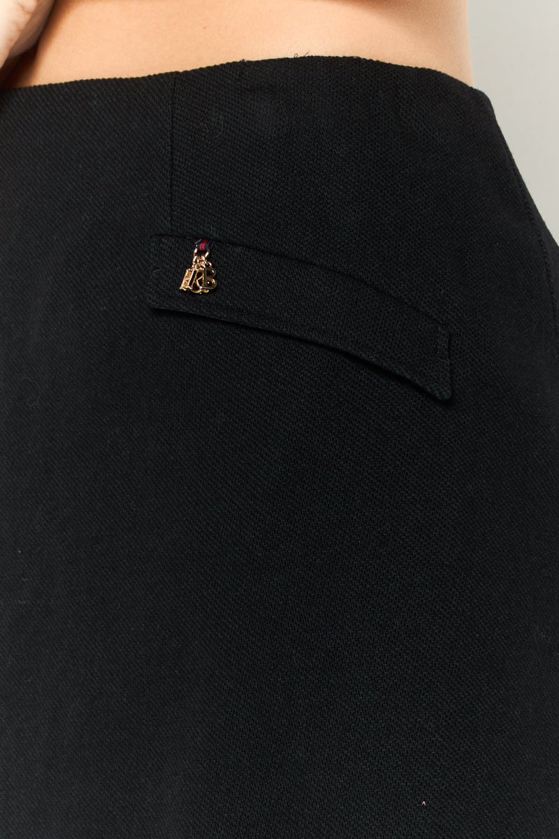 Harmont & Blaine Women Logo Charm Mini Skirt, Black - Image 3