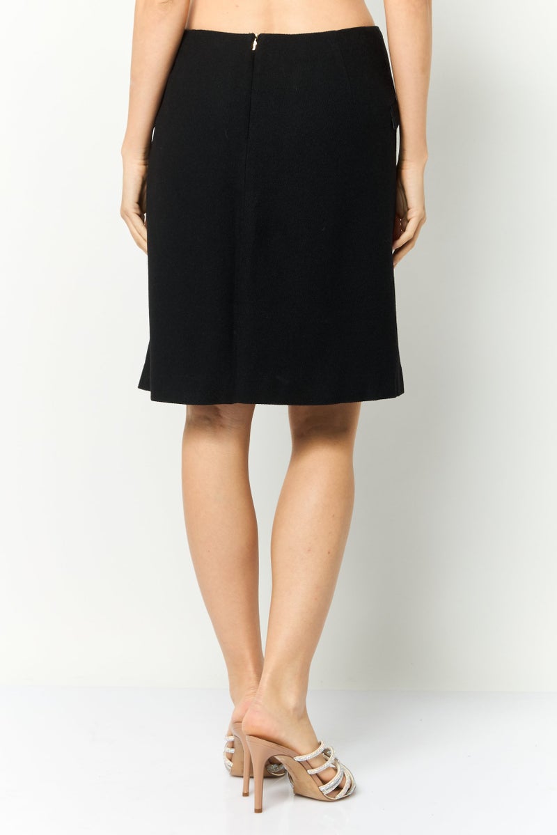 Harmont & Blaine Women Logo Charm Mini Skirt, Black - Image 4