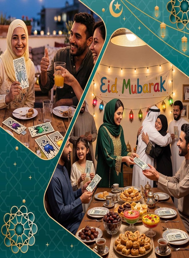 Novabright 12 Pcs Eid Mubarak Wooden Money Holders Eid Al Adha Cash Gift Card Holders Muslim Gift Envelopes for Holiday Party Supplies Celebrations Decorations, 6 Styles (Vertical - Image 4