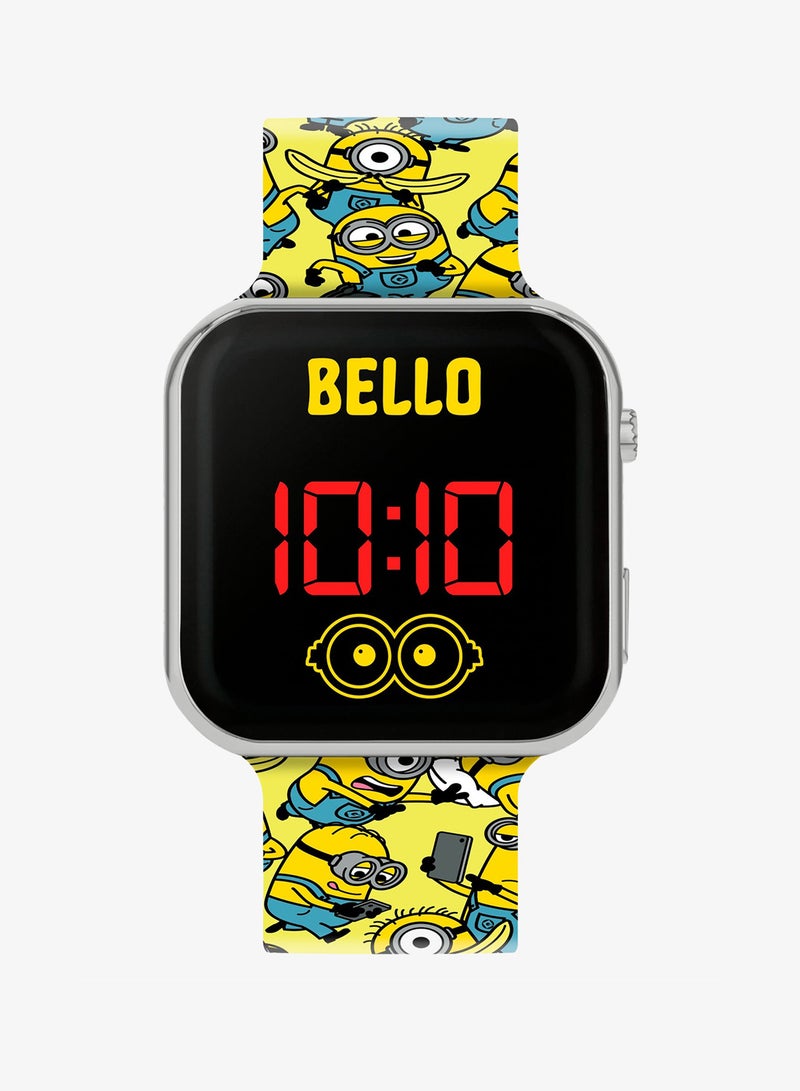 Minions Printed Strap LED Watch - DMF4106ARG - Image 1