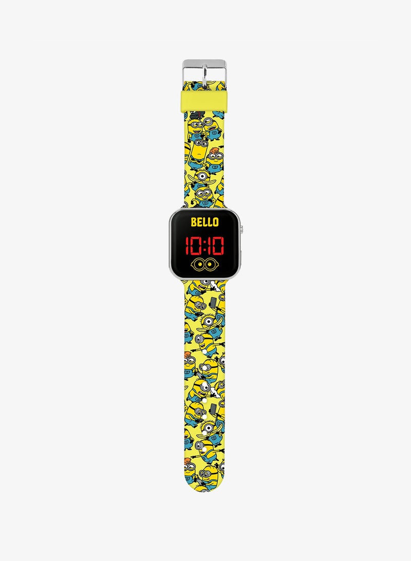 Minions Printed Strap LED Watch - DMF4106ARG - Image 2