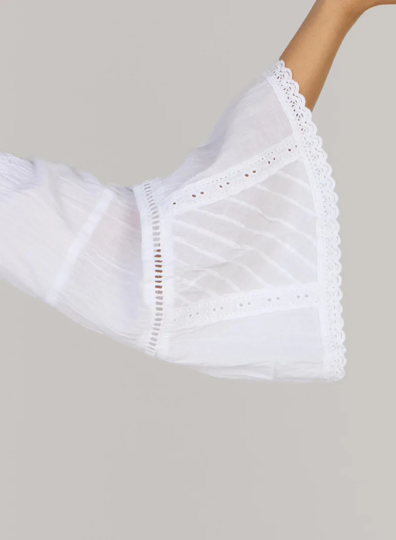 Just Nature Giselle flared sleeve dress