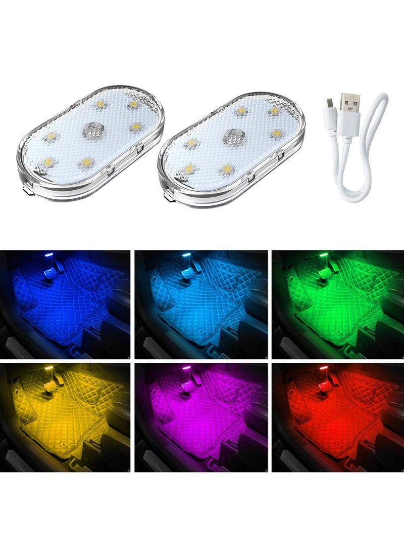 Loquat 2-Pack USB Rechargeable Car Interior Ambient Light - Image 1