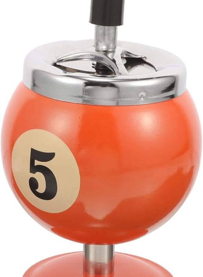 مطفأة سجائر تلقائية مقاومة للرياح بتصميم كرة بلياردو حديدية للاستخدام الداخلي في المنزل والمكتب - Image 1