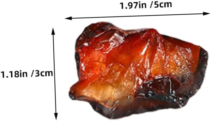 Natural Red Agate Raw Stone Specimen Block Handmade Desktop Decor Ornament - Image 3