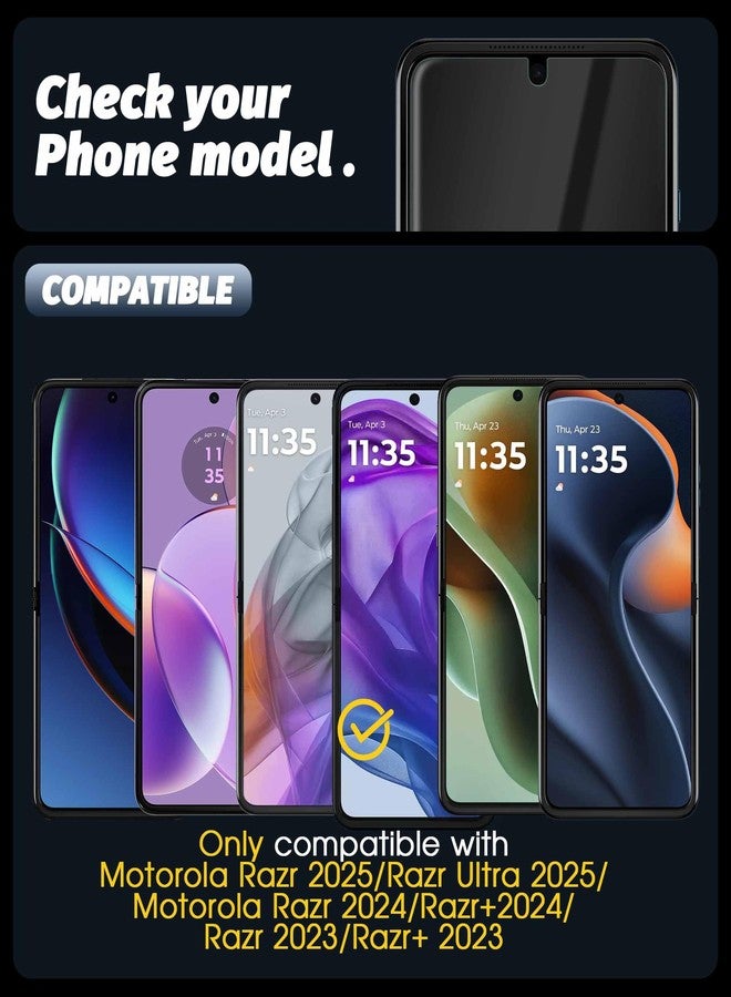Orzero (3 Pack) Orzero TPU Screen Protector Compatible for Motorola Razr 2025/Razr+ Plus 2025/Razr Ultra 2025/Motorola Razr 2024/Razr+ 2024/Razr 2023/Razr+ 2023 Protector De Pantalla (Not Glass) Anti-Scratch HD Bubble-Free - Image 2