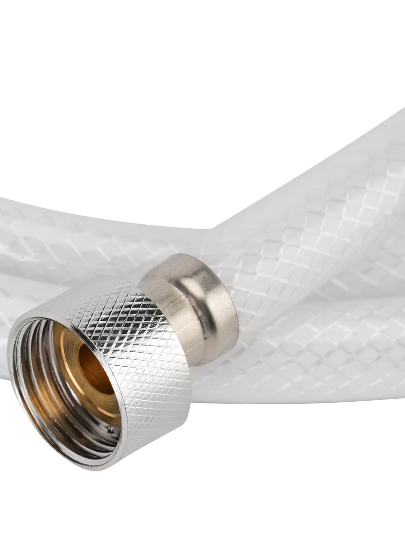 GEEPAS PVC White Shower Hose 1.2 Meters Long With Metal Nut And Brass Insert And 1/2-Inch Standard Connector Perfect For Shower Head Health Faucet Etc - Image 3