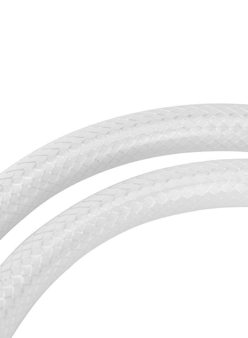 GEEPAS PVC White Shower Hose 1.2 Meters Long With Metal Nut And Brass Insert And 1/2-Inch Standard Connector Perfect For Shower Head Health Faucet Etc - Image 5