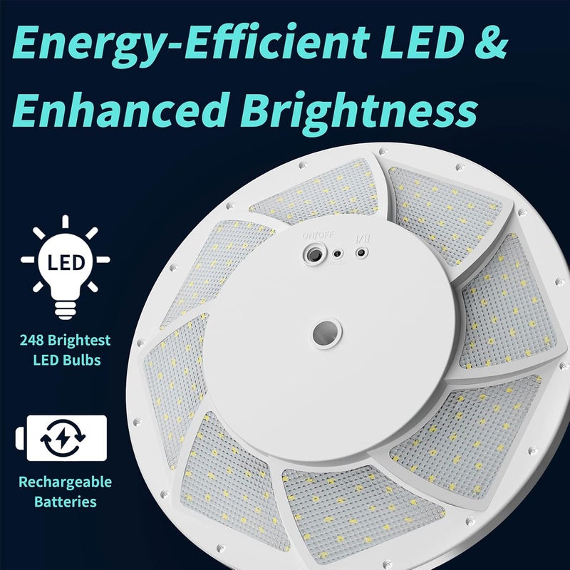 Hoople Solar Flag Pole Light, 248 LED Super Bright, Auto On/Off Dusk-to-Dawn, IP65 Waterproof, for Most 15-25 Ft In-Ground Flagpoles - Image 3