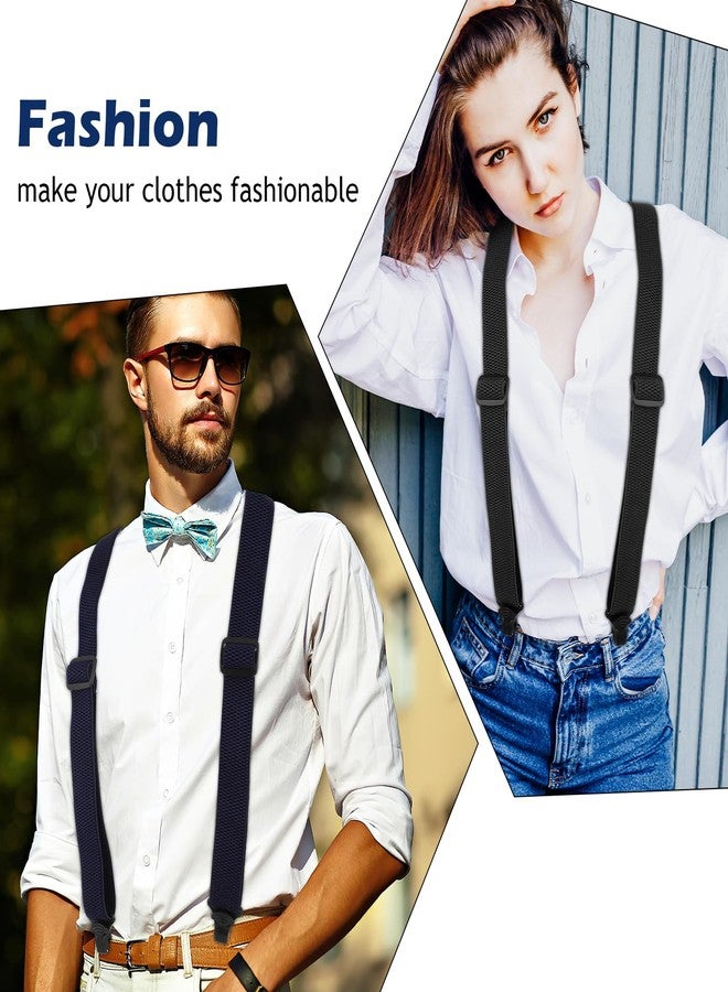 MBAIYO 4 Pcs X Back Hidden Suspenders for Men, Heavy Duty Under Clothing Suspenders with Clips for Men Women Airport Friendly - Image 2