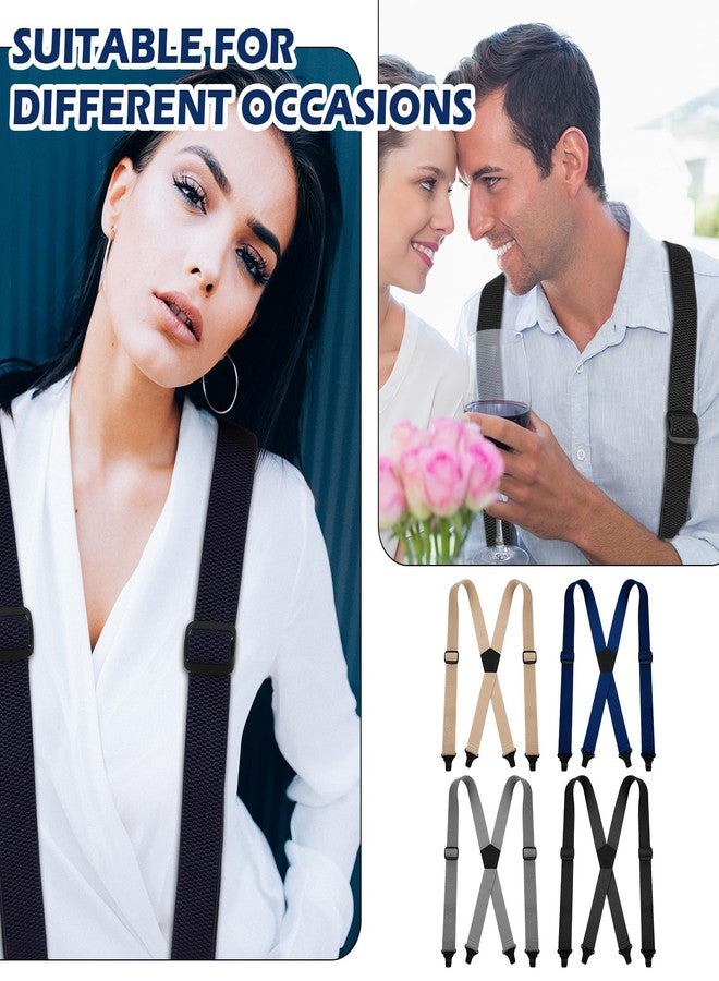 MBAIYO 4 Pcs X Back Hidden Suspenders for Men, Heavy Duty Under Clothing Suspenders with Clips for Men Women Airport Friendly - Image 5
