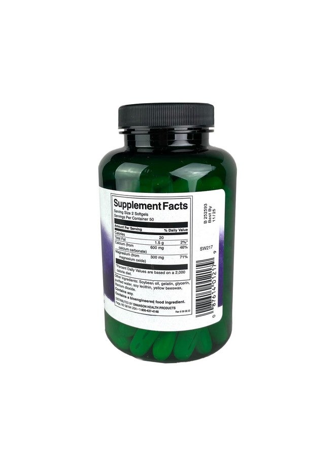 Swanson Liquid Calcium & Magnesium 300/150 mg - 100 Sgels - Image 2