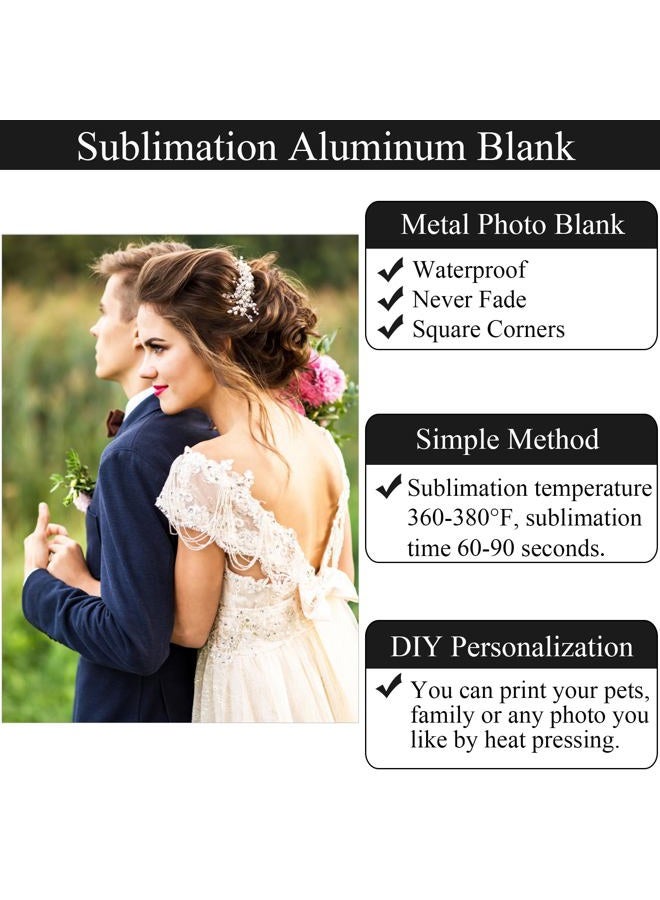 ArtCute 12 Pcs Sublimation Metal Photo Blanks Signs - 8''x10'' Aluminum Metal Signs Blank 0.45mm Thick Photo Sign Blank Poster Wall Photo Frame Metal Blanks Indoor Outdoor - Image 3