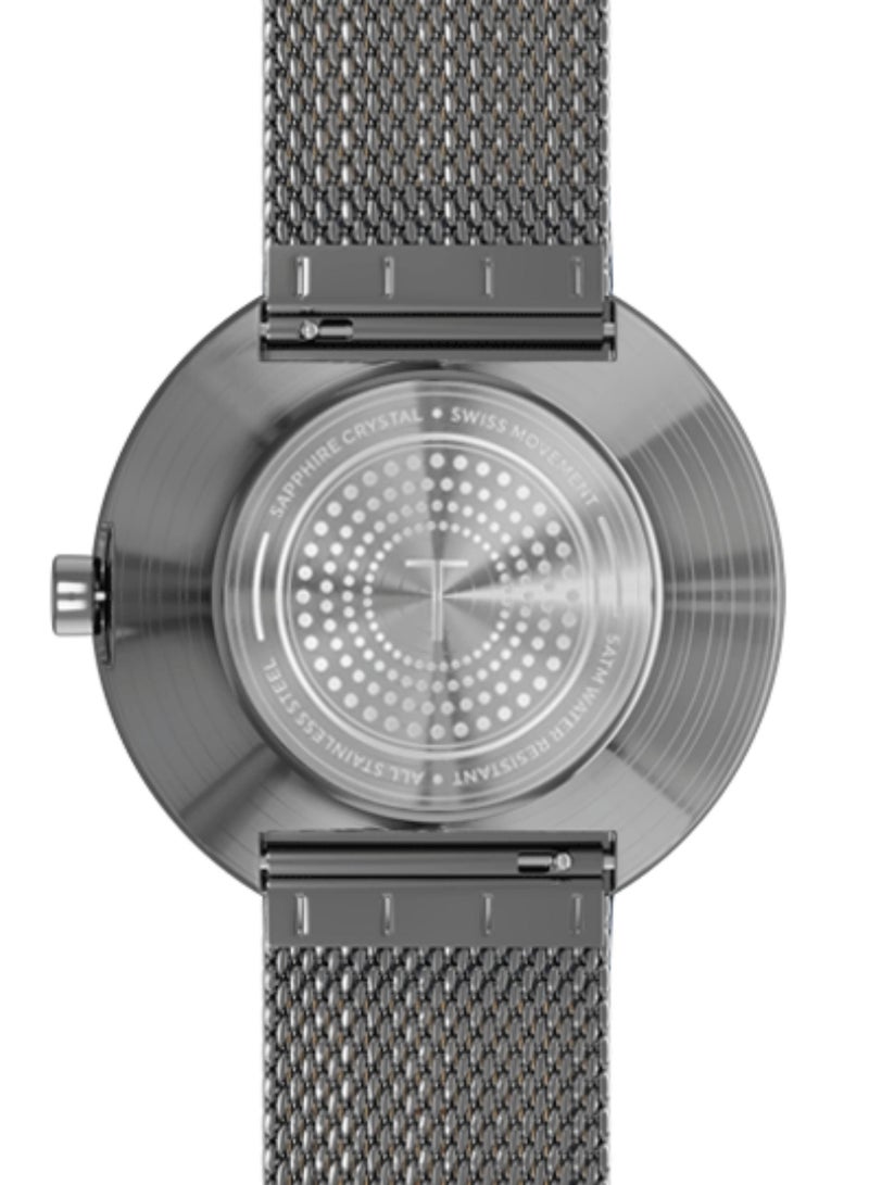GRAVITHIN Argo AR04 with Silver Milanese Mesh Band, Swiss Quartz, Sapphire Anti-Reflective Coating, 316L Brushed Stainless Steel Case 40mm - Image 4