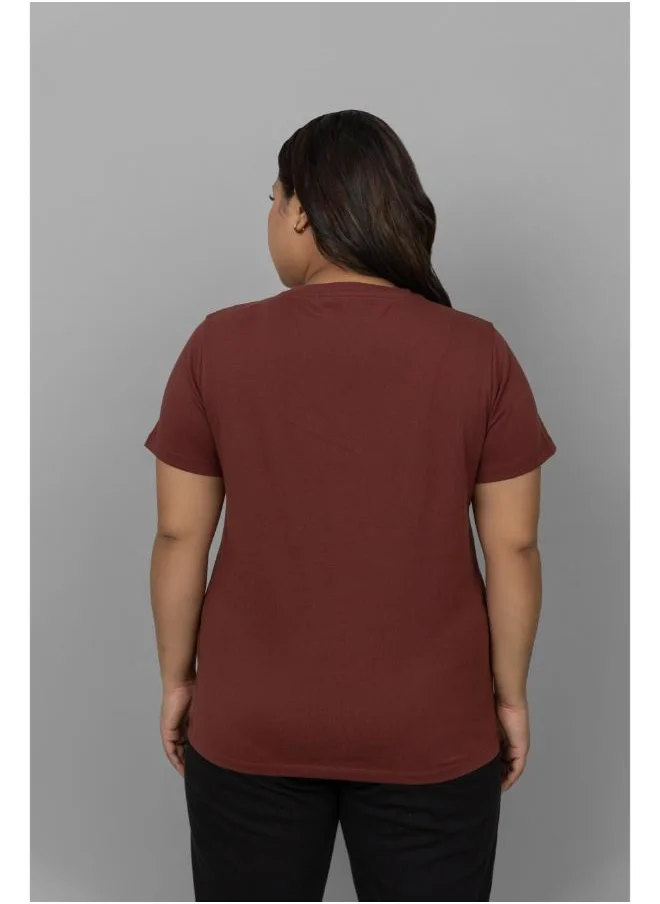 نسيسيرا Rust V-Neck Jogger Set
