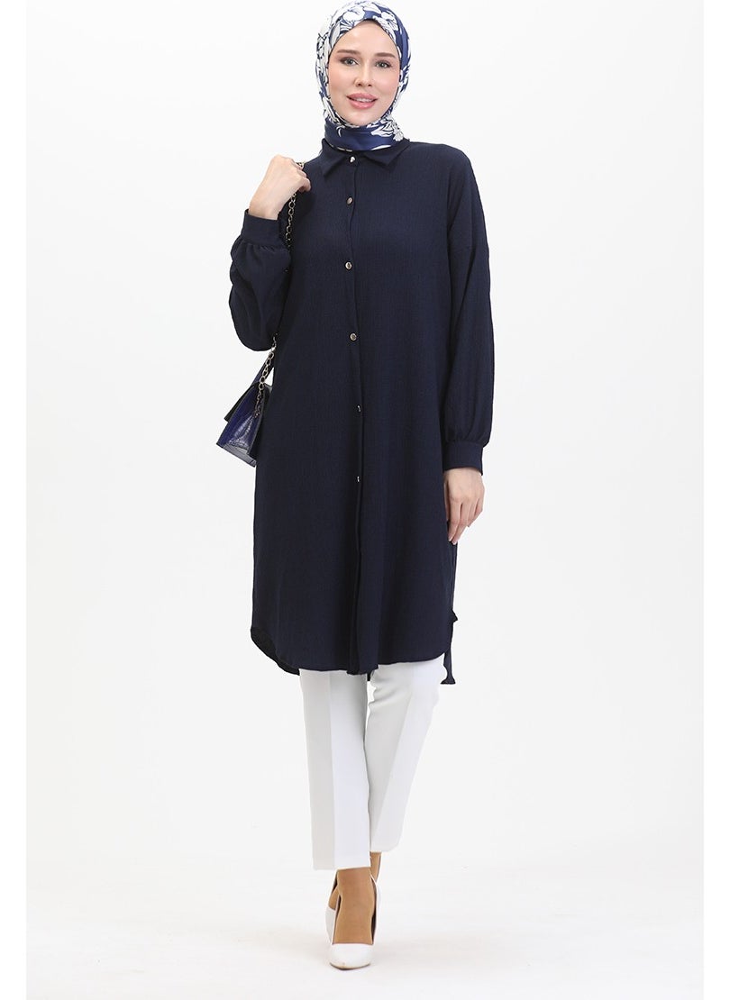 Buttoned Long Tunic 1046-04 Navy Blue - pzsku/ZA4B3184758E127BE2AFFZ/45/_/1738829659/6a6b7e3a-1a00-4212-a782-7eb8bb0dc8dd