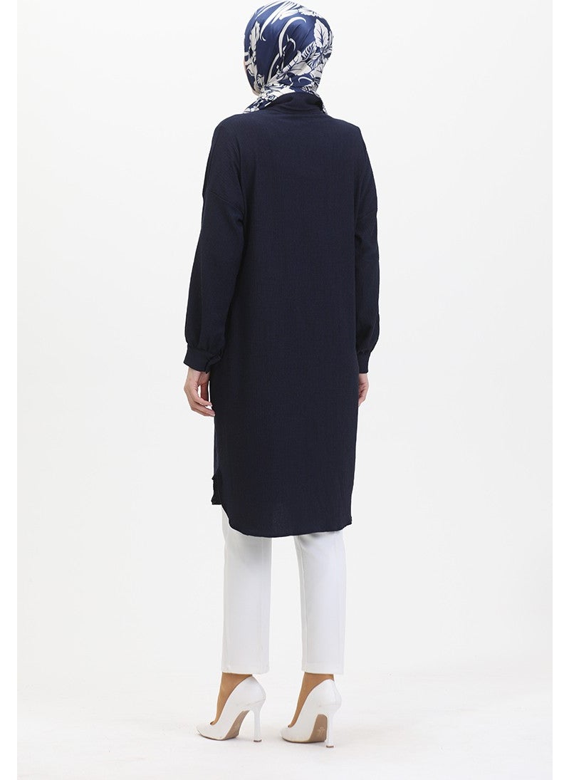 Buttoned Long Tunic 1046-04 Navy Blue - pzsku/ZA4B3184758E127BE2AFFZ/45/_/1738829661/9ab5e38f-cfa3-4e88-bbc4-0933bdd106c7