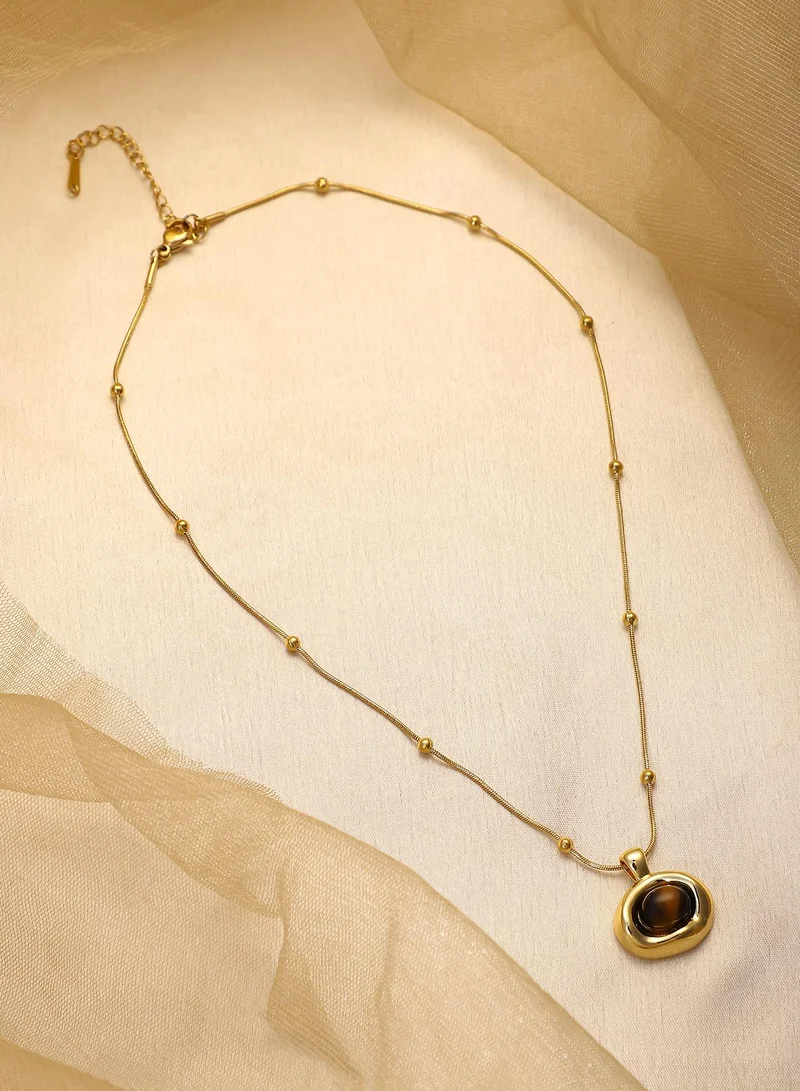 Beaded Chain Pendant Necklace