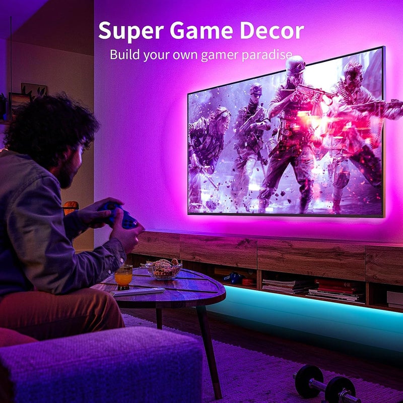 KSIPZE LED Lights for TV, 16.5ft TV led Backlight for 45-75 Inch TVs RGB TV Backlight Behind Music Sync Smart APP & Button Control TV LED Strip Lights USB Powered for Bedroom/Gaming - Image 4