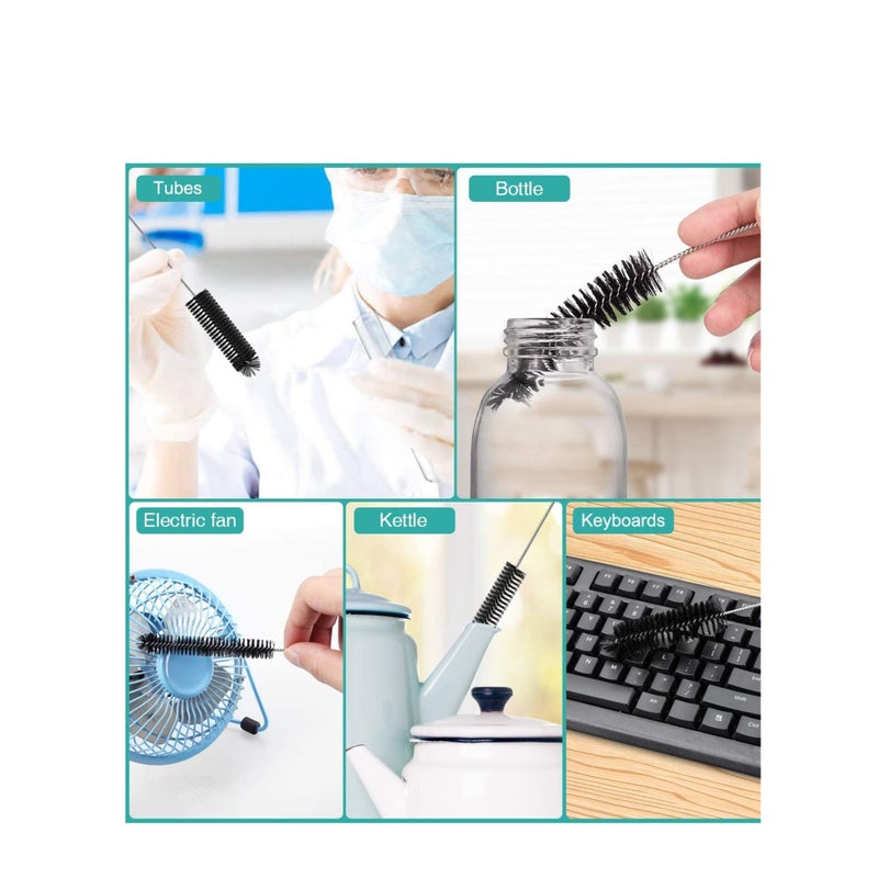 SOLARAE Kettle Spout Brush Teapot Nozzle Brush Set Bottle Tube Brush Pipe Cleaner Glasses Straw Coffee Machine Cleaning Brushes - 12 Pcs - Image 3