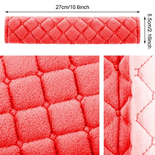 Tatuo 4 Pack Seat Belt Cover Extra Long Seat Belt Pads for Car Soft Comfort Shoulder Strap Covers Harness Pads Helps Protect Your Neck and Shoulder(10.6 Inch,Red) - Image 2