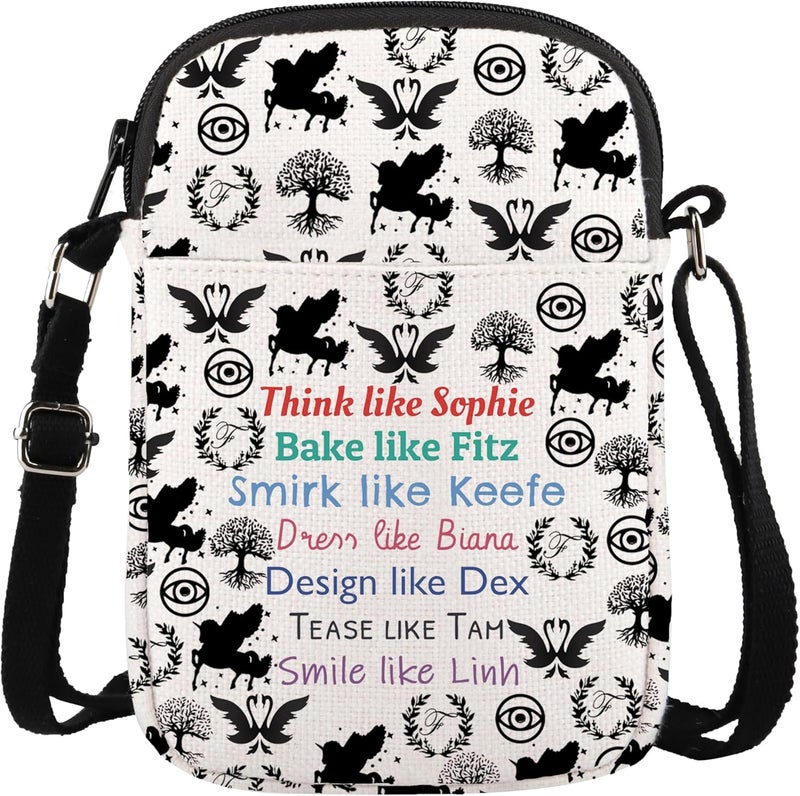 XYANFA XYANFA KOTLC Gifts KOTLC Makeup Bag Keeper Fans Gift Bookish Gift Team Foster Keefe Merch KOTLC Reader Cosmetic Bag (Think Like Sopphie Crossbody bag)