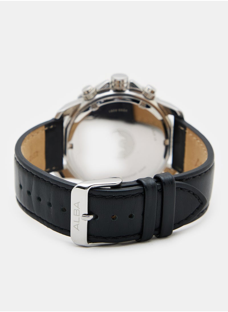 Alba Leather Chronograph Watch AT3C99X  - Image 2