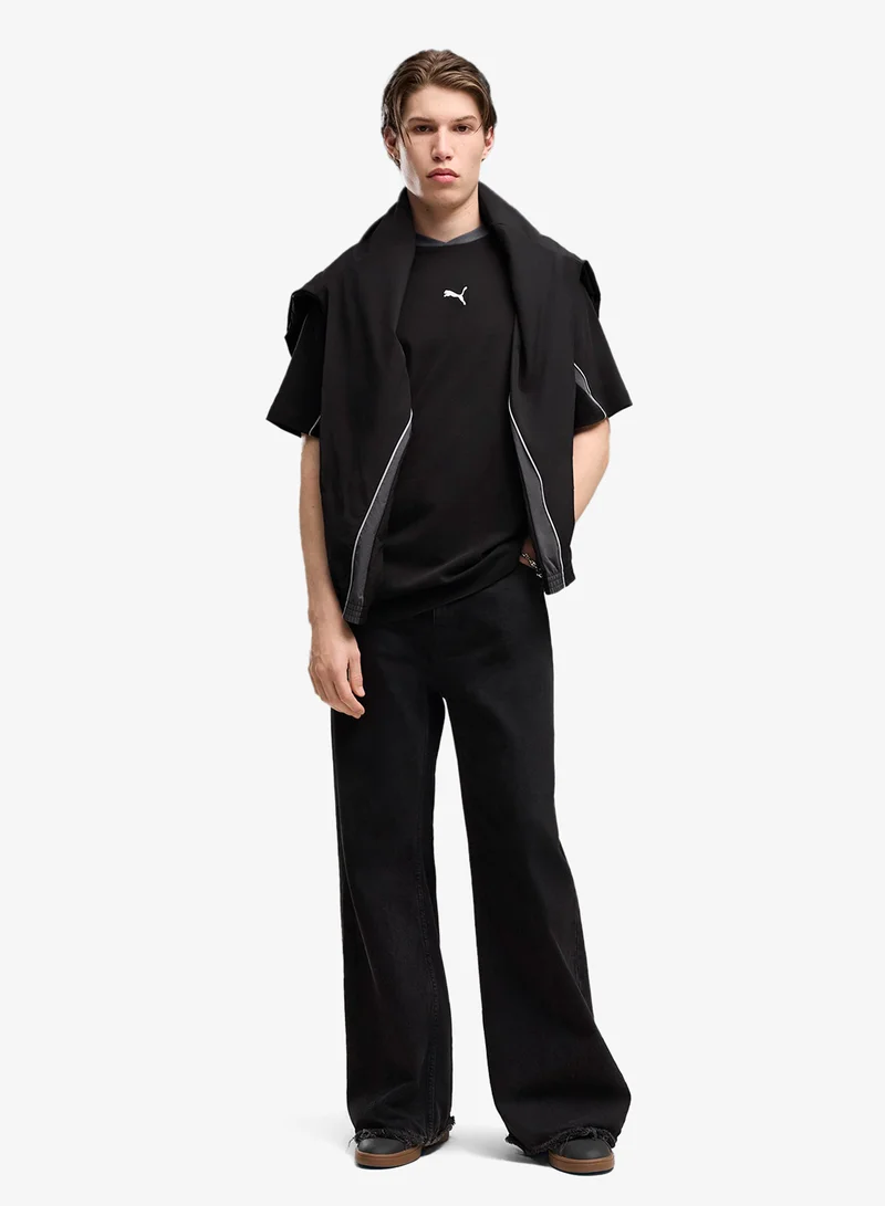 Puma PUMA Black Relaxed Blocking T-Shirt for Men | Best Price UAE