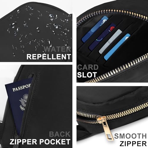 VOROLO Small Sling Bag For Men and Women，Crossbody Bags For Women with Ajustable Strap Trendy Cross body Bag Black - Image 4