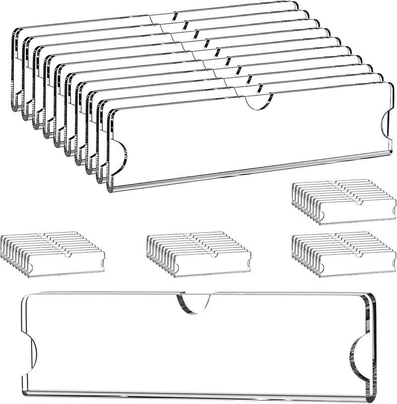 WINFFOR Acrylic Nameplate with Adhesive Tapes - 50 Pack Classroom Name Plates for Doors 2x8 Acrylic Nameplate Holder Horizontal Office Name Plates for Wall Name Plate Sign Holder Frame - Image 1