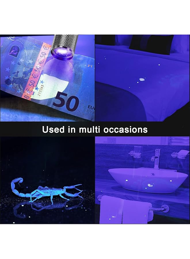 10 Pcs UV Blacklight Flashlights Handheld Blacklight Flashlights LED Flashlight Torch Light Mini Light Torch Detector Portable UV Flashlight Torch for Pets Stains Urine (Purple Light) - Image 5