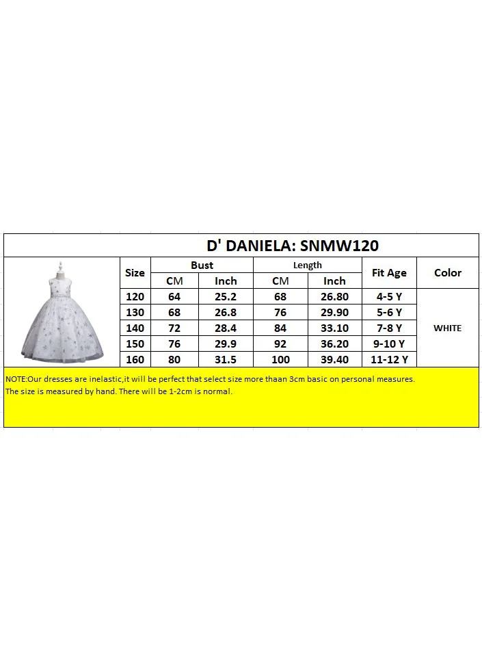 دىدانيالا D' Daniela - Snowflakes long maxi dress White