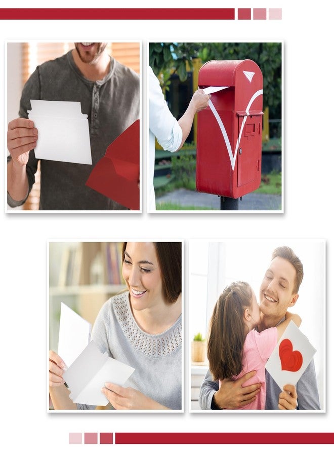 Affrolling 300 Pcs 6.5 x 4.5 Inch Rigid Mailers White Cardboard Envelopes Photo Mailers Flat Cardboard Mailers Photo Document Mailers Cardboard Shipping Envelopes for CD, Photos, Document - Image 5