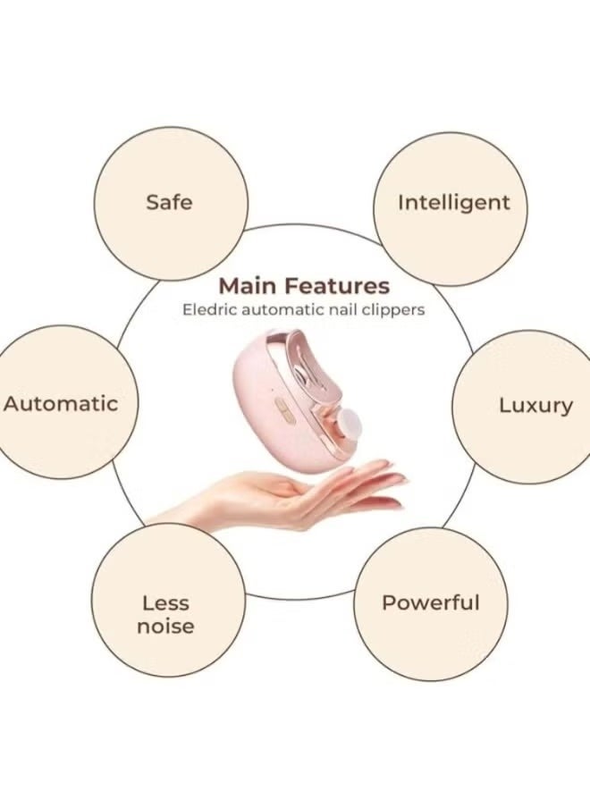 ELTRAZONE Electric Automatic Nail Clipper – Rechargeable, Fast & Safe Nail Trimmer for Adults & Kids, Easy-to-Use, Precise, Ergonomic Design, Safe Nail Cutting Tool for Home, Manicure & Pedicure - Image 3