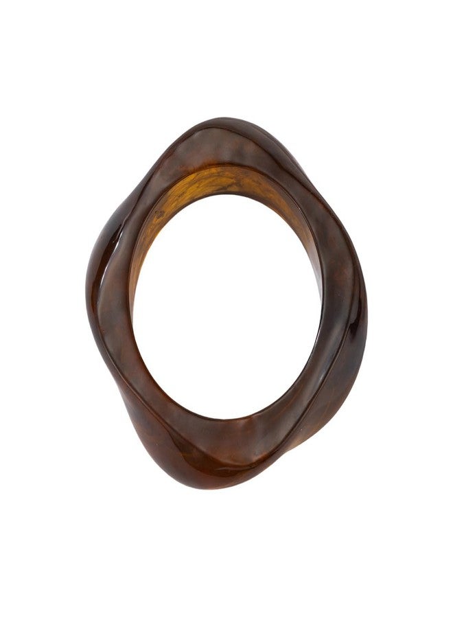 MIFYNN Chunky Transparent Acrylic Bracelet - Irregular Square Geometric Polygon Bangle - Candy Color Resin Plastic - For Women (Dark Coffee) - Image 1