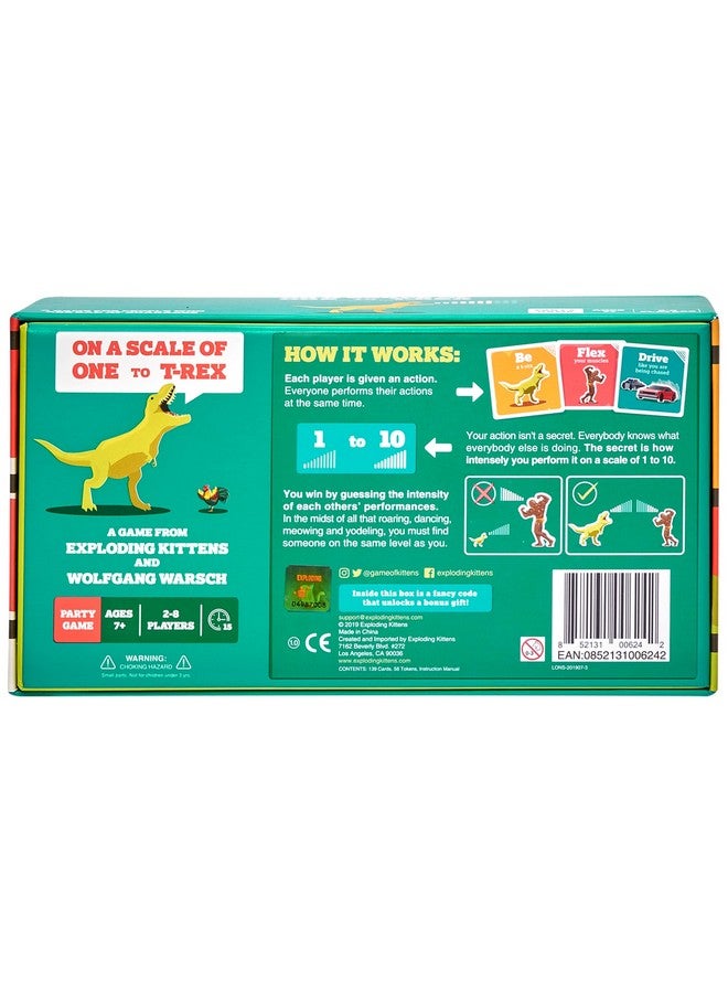 Exploding Kittens LLC On a Scale of One to T-Rex by Exploding Kittens: A Card Game for People Who Are Bad at Charades - Family - Card Games for Adults, Teens & Kids  - Image 5