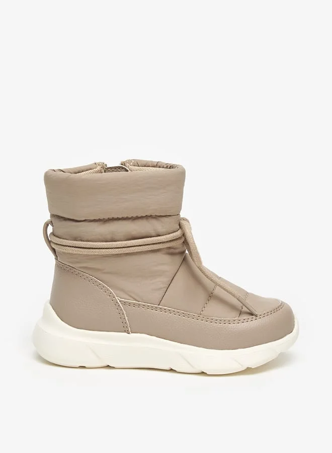 Barefeet Stitch Detail Boots with Drawstring Closure