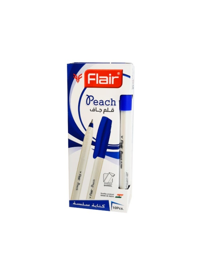 Flair قلم رصاص خوخي 1.0 مم مجموعة من 10 قطع، أزرق - Image 1